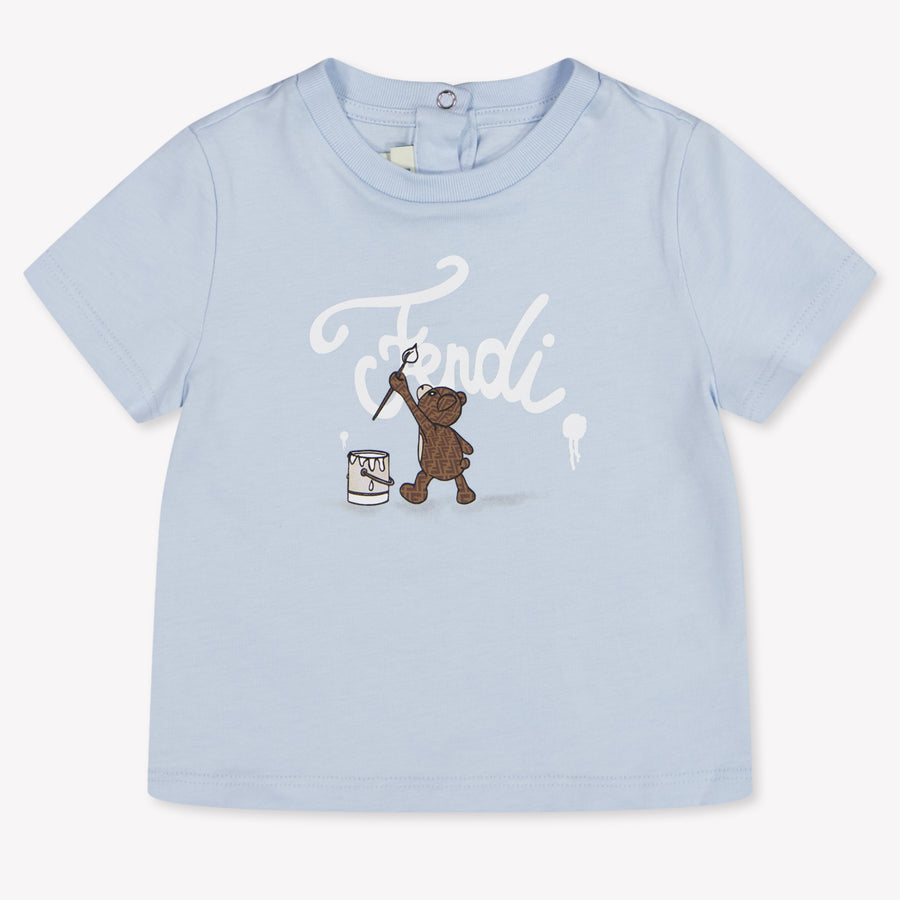 Fendi Unisex-T-Shirt für Babys Hellblau