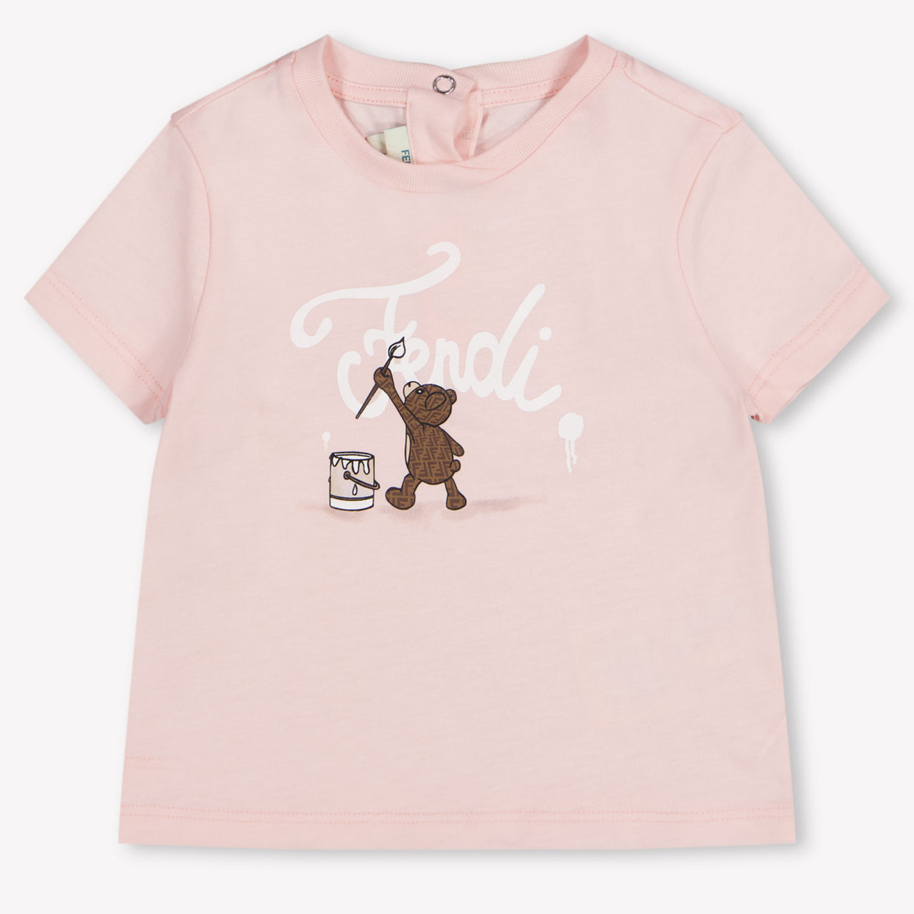 Fendi Unisex-T-Shirt für Babys Hellrosa