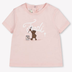 Fendi Unisex-T-Shirt für Babys Hellrosa