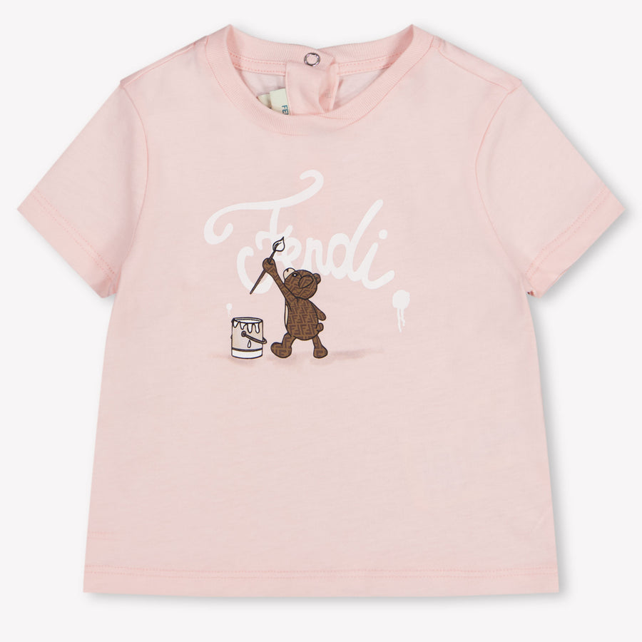 Fendi Unisex-T-Shirt für Babys Hellrosa