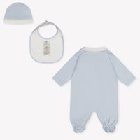 Fendi Baby Unisex Playsuit In Light Blue