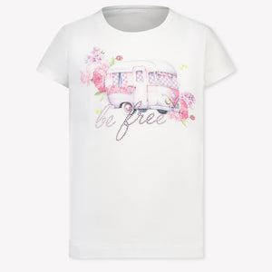 MonnaLisa niños Chicas Camiseta adentro Blanco
