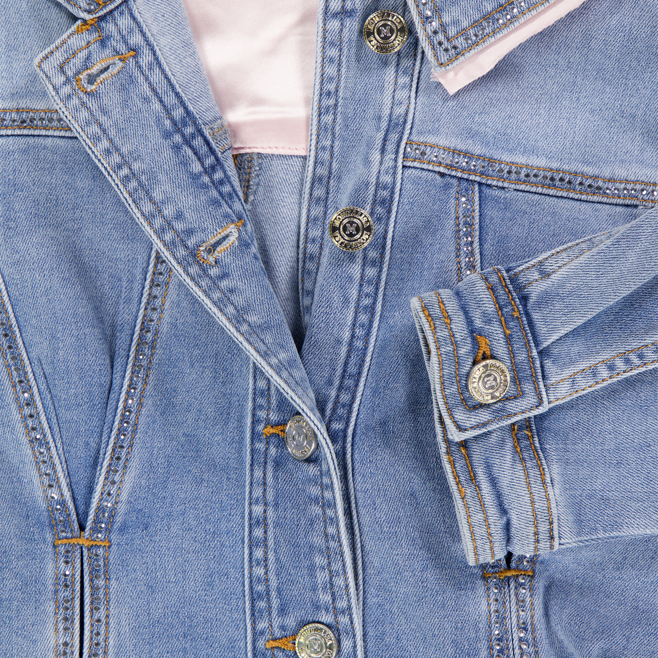 MonnaLisa Enfants Filles Vestes en jean Bleu
