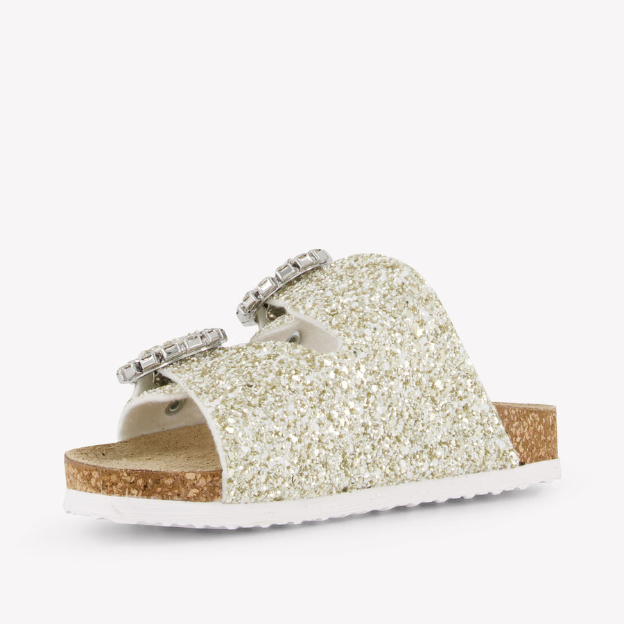 MonnaLisa Girls Flipflops In Gold