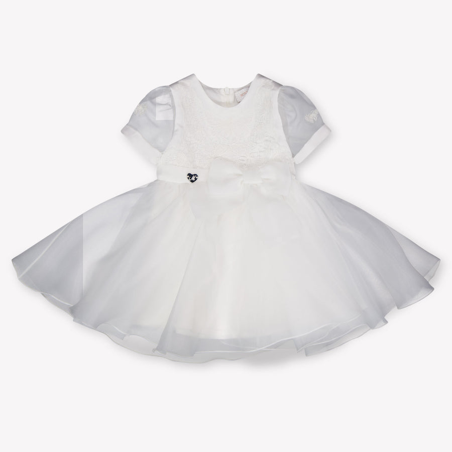 MonnaLisa Baby Meisjes Jurk In Wit