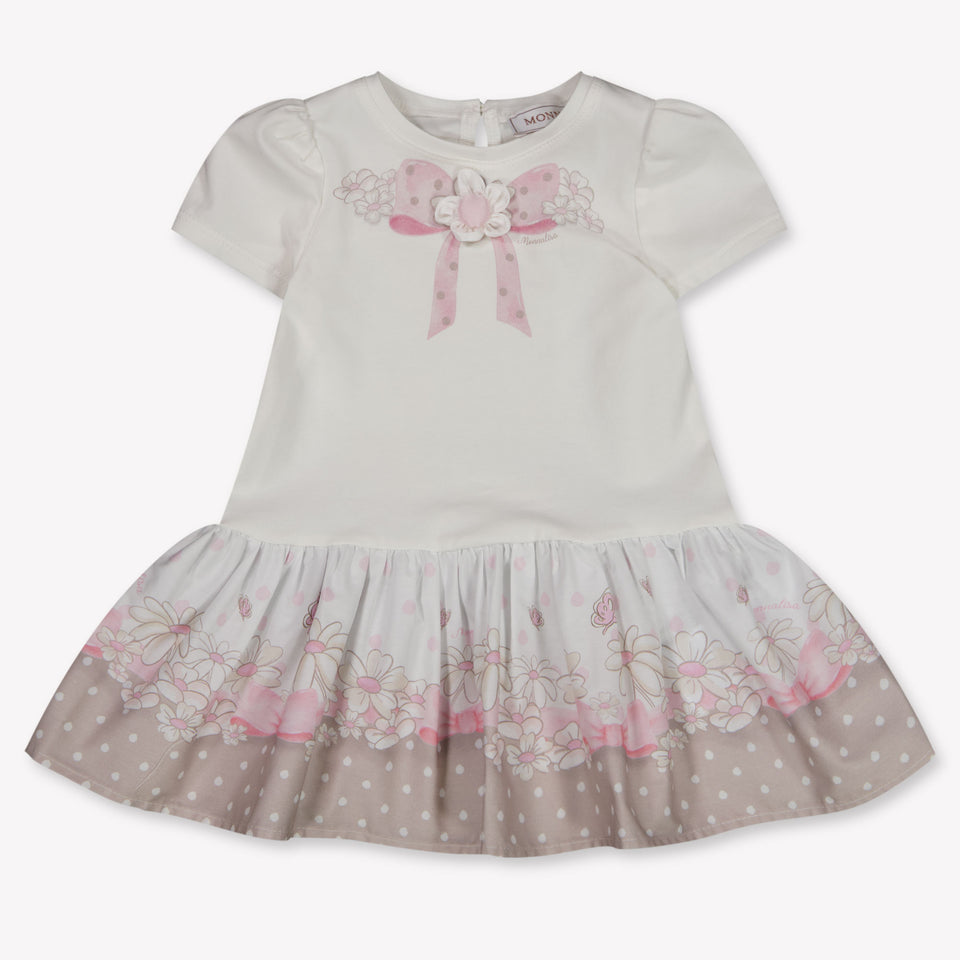 MonnaLisa Baby Girls Dress In OffWhite