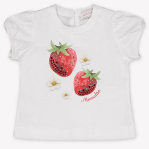MonnaLisa Bébé Filles T-shirt dans Blanc
