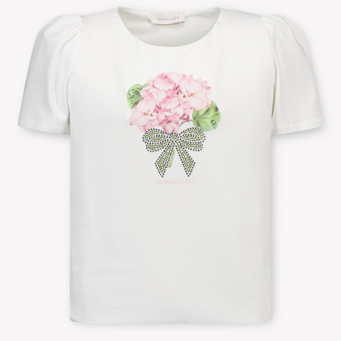 MonnaLisa niños Chicas Camiseta adentro Blanco