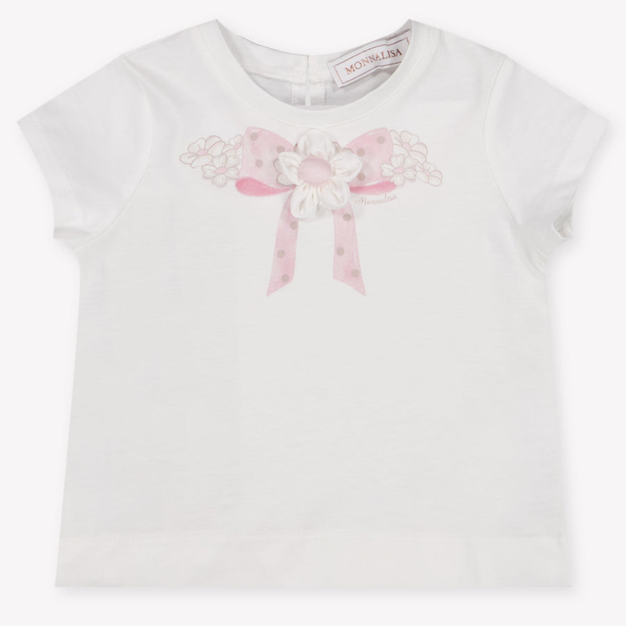 MonnaLisa Bébé Filles T-shirt en blanc cassé