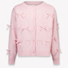 MonnaLisa Enfants Filles Cardigan en Rose Léger
