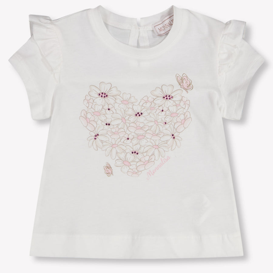 MonnaLisa Baby Mädchen T-Shirt in Off-White