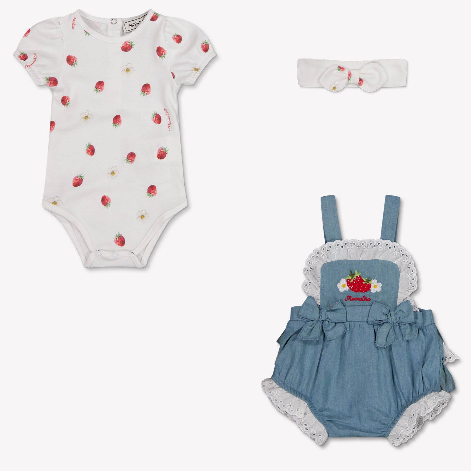 MonnaLisa Baby Girls Playsuit In Jeans