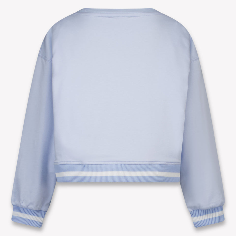 MonnaLisa Enfants Filles Pull en Bleu Clair