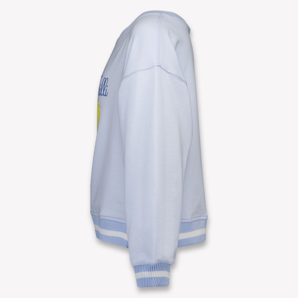 MonnaLisa Enfants Filles Pull en Bleu Clair