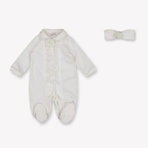 MonnaLisa Baby Meisjes Boxpakje In Wit