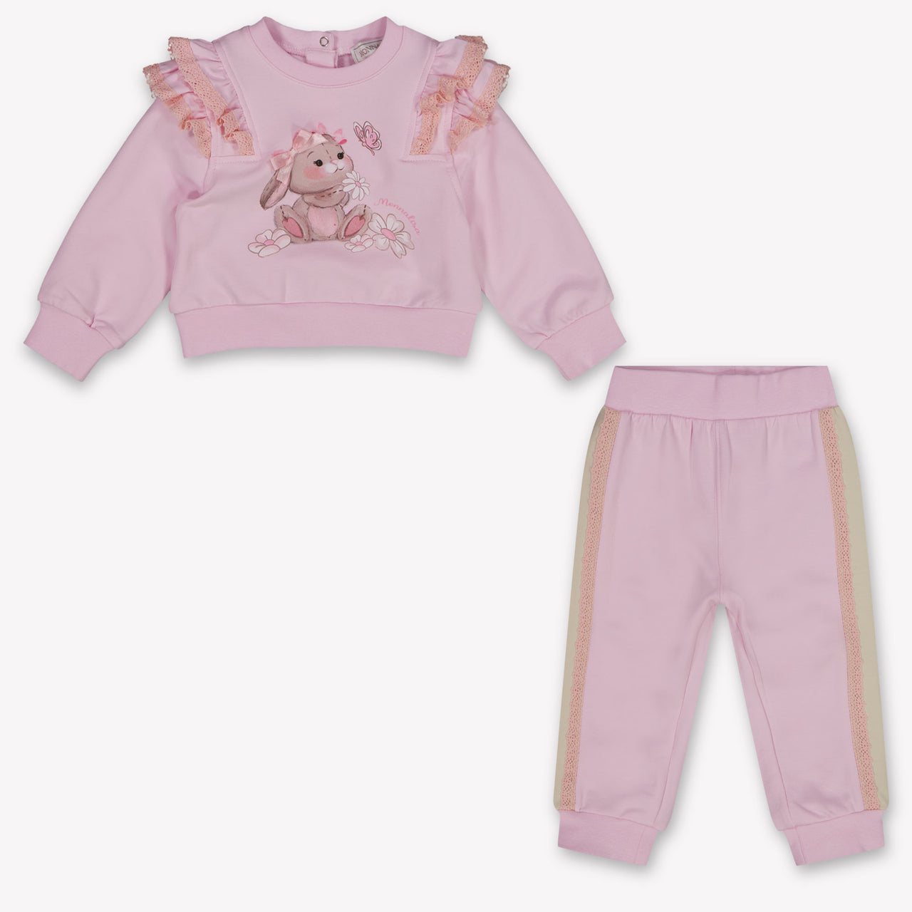 MonnaLisa Baby Mädchen Jogginganzug In Hellrosa