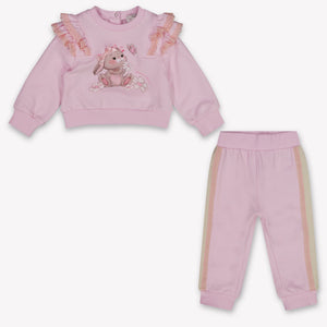 MonnaLisa Baby Mädchen Jogginganzug In Hellrosa