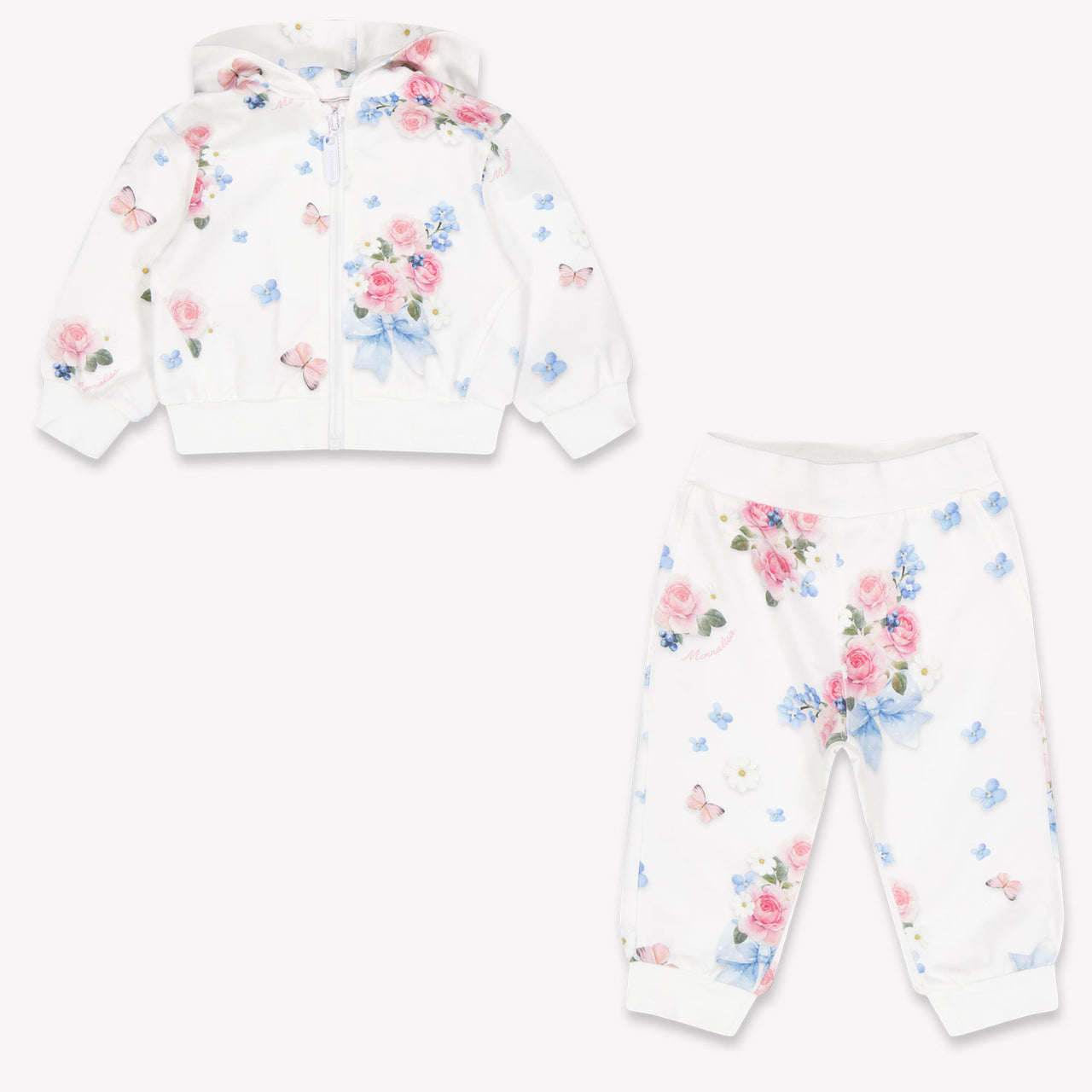 MonnaLisa Baby Mädchen Jogginganzug In Weiß