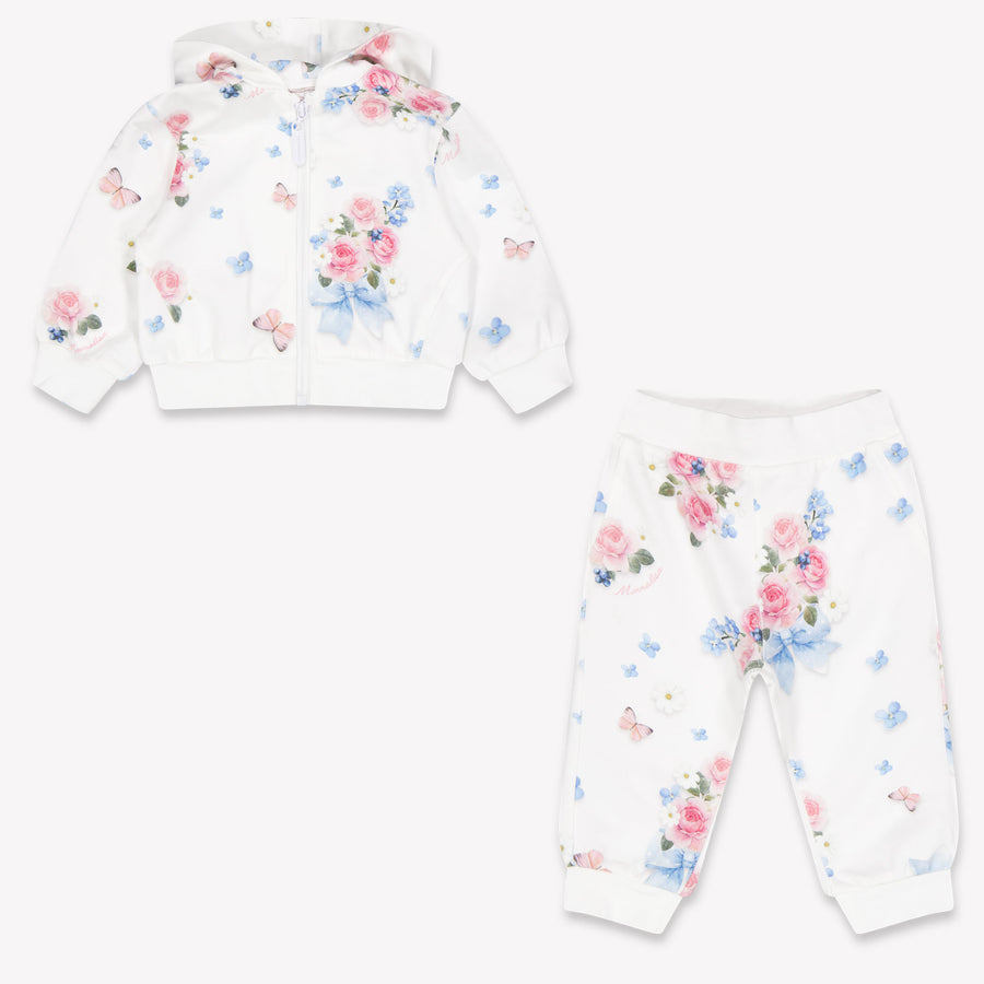 MonnaLisa Baby Mädchen Jogginganzug In Weiß