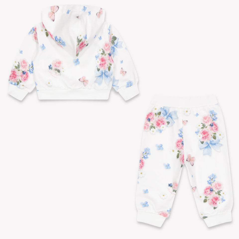 MonnaLisa bebe Chicas Traje de jogging En Blanco