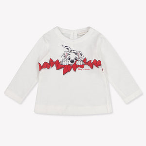 MonnaLisa Bébé Filles T-shirt en blanc cassé