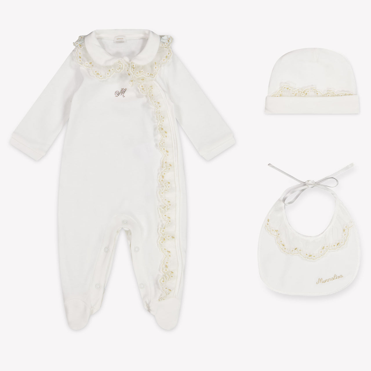 MonnaLisa Bambino Ragazze Tutina dentro Off White