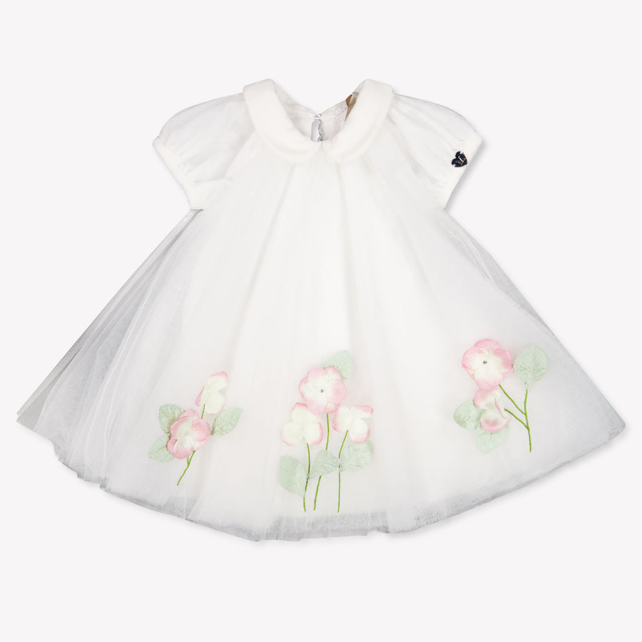 MonnaLisa Baby Meisjes Jurk In Off White