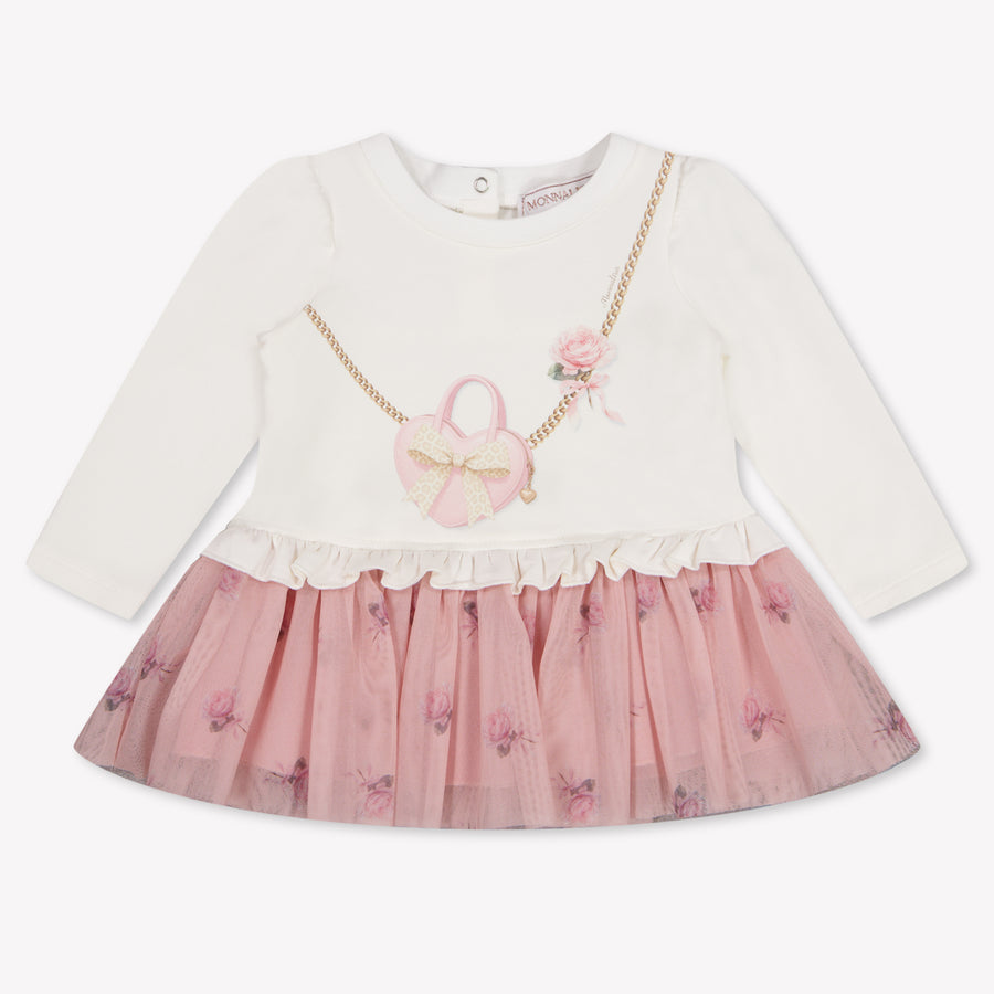 MonnaLisa Bébé Filles Robe en blanc cassé