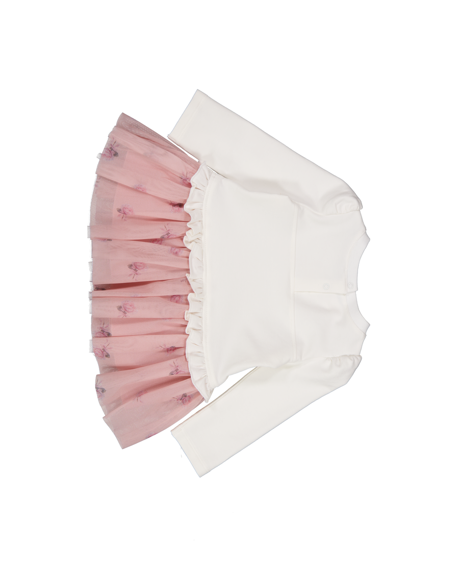 MonnaLisa Baby Girls Dress In OffWhite