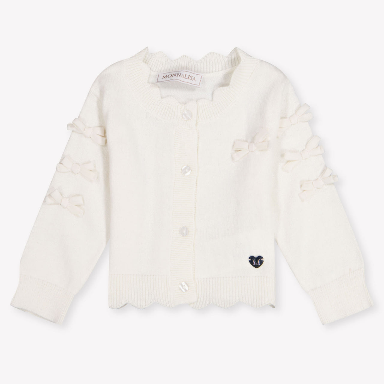 MonnaLisa Baby Mädchen Strickjacke In Grauweiß