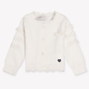 MonnaLisa Baby Mädchen Strickjacke In Grauweiß