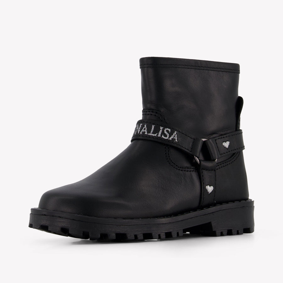 MonnaLisa Mädchen Stiefel rein Schwarz