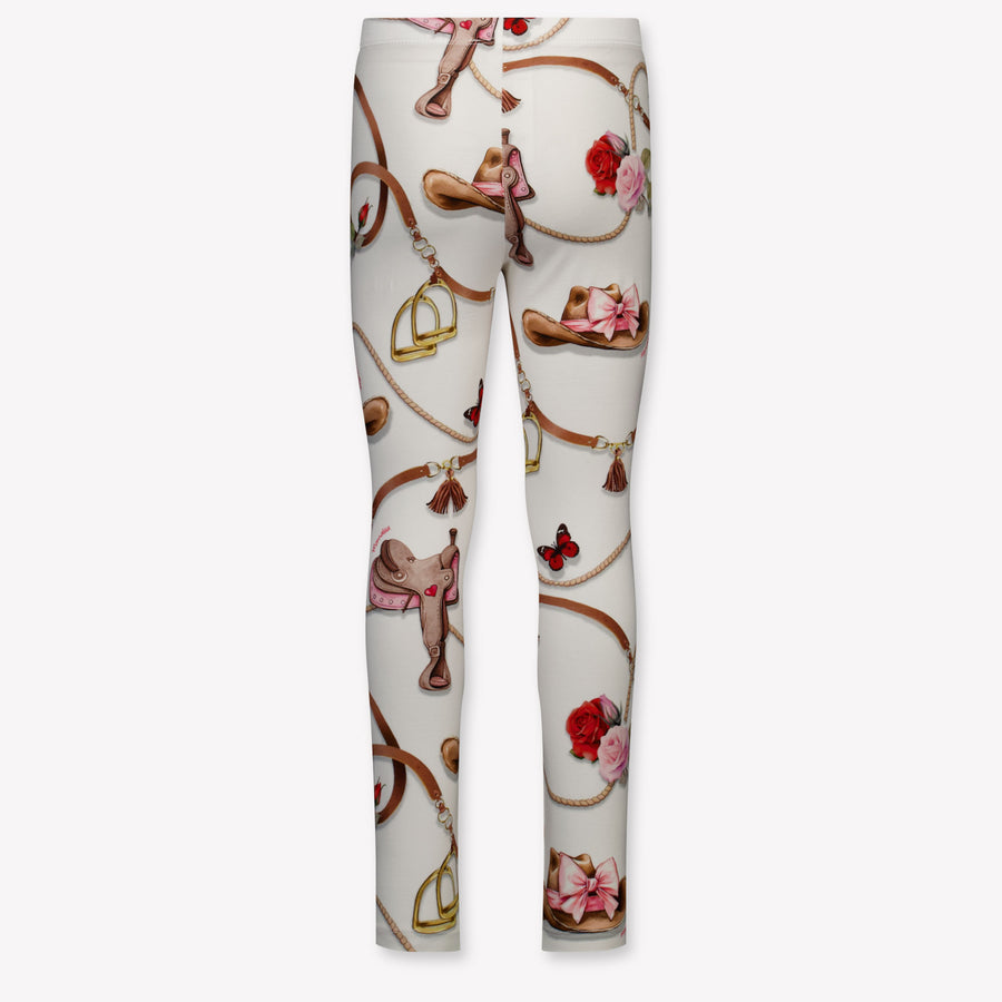 MonnaLisa Kinder Mädchen Leggings rein Grauweiß