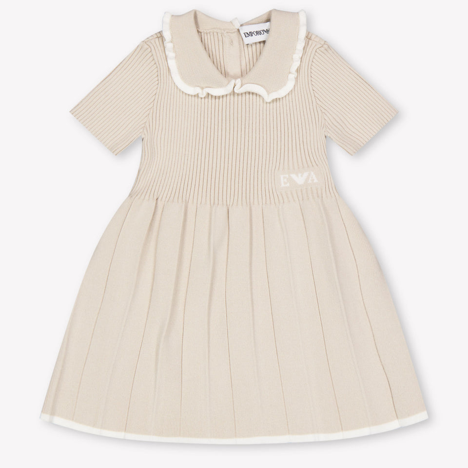 Armani Baby Girls Dress In Beige