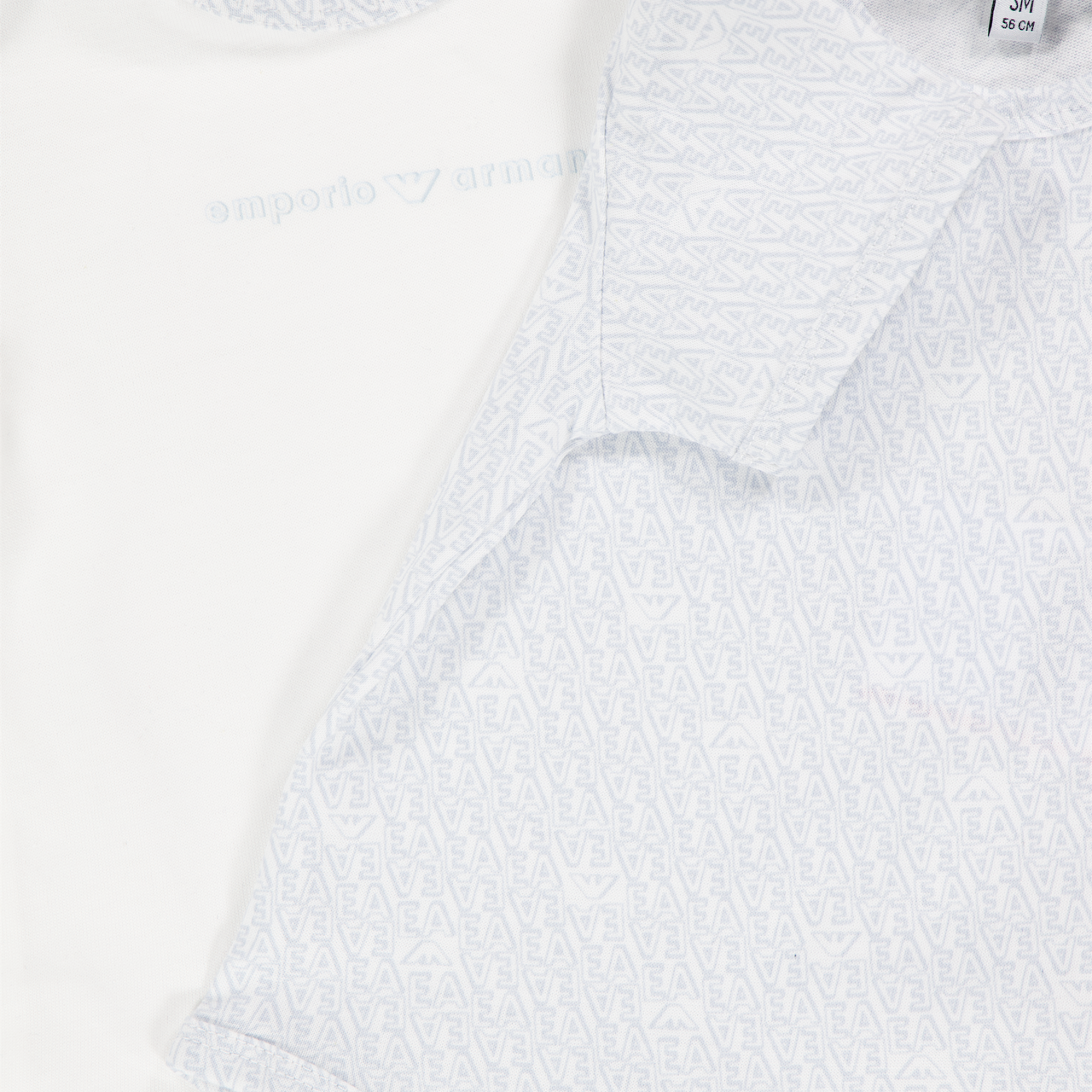 Armani Baby Boys Romper In Light Blue