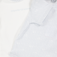 Armani Baby Boys Romper In Light Blue