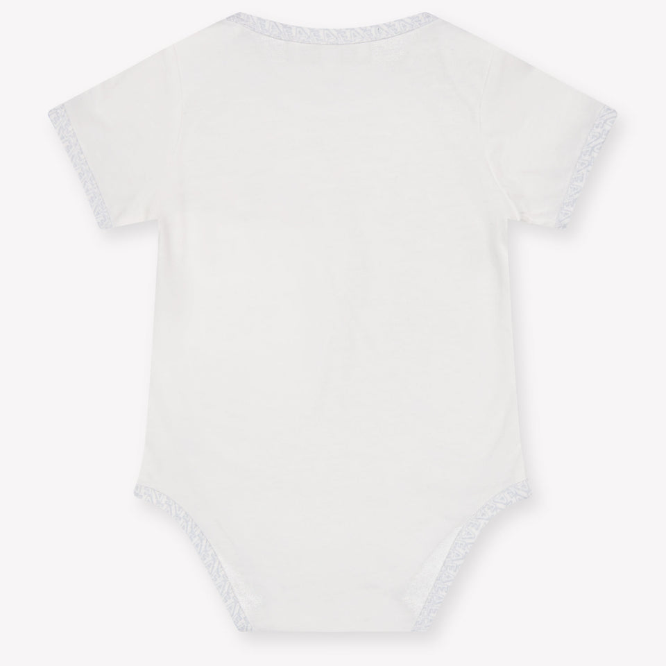 Armani Baby Boys Romper In Light Blue