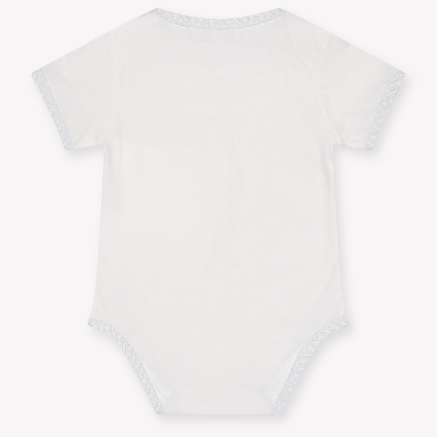 Armani Baby Boys Romper In Light Blue