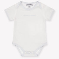 Armani Baby Boys Romper In Light Blue