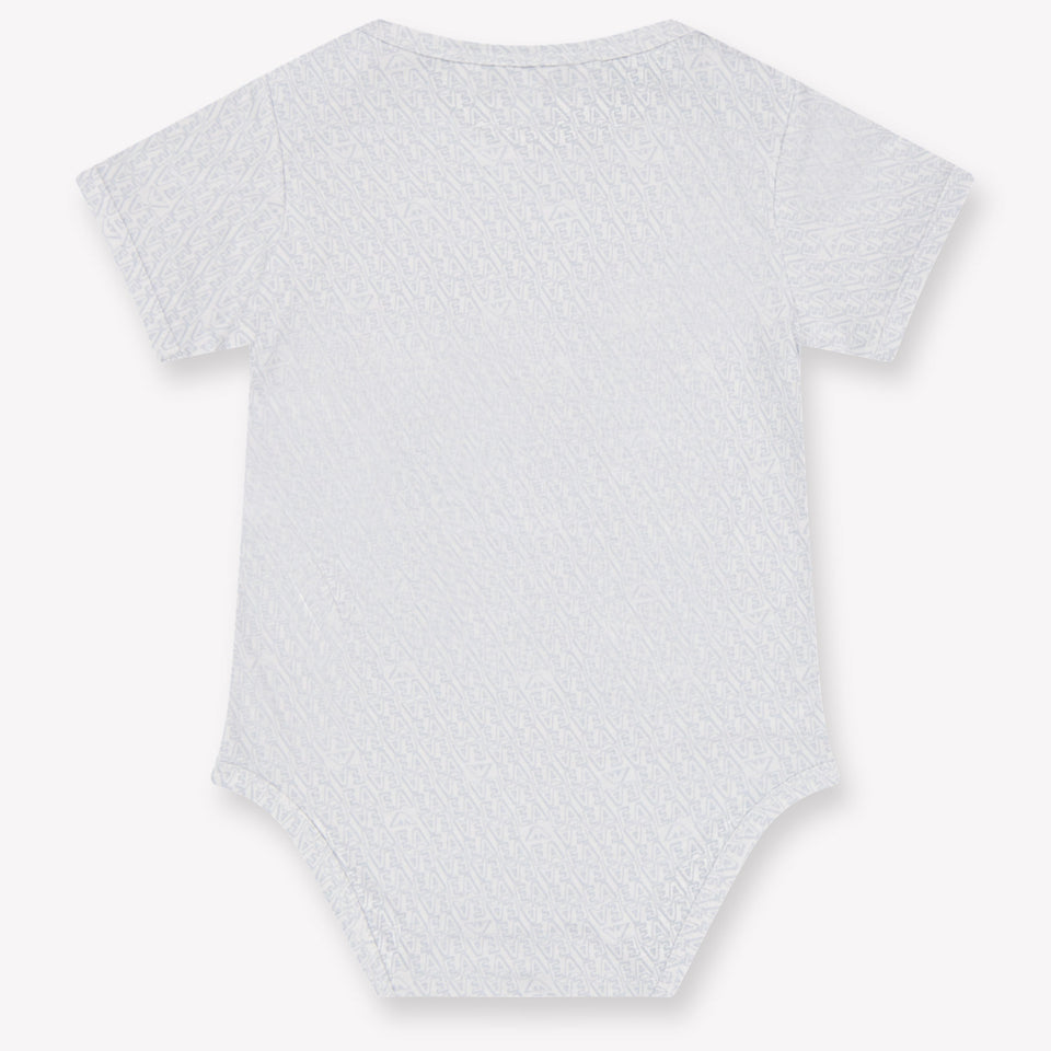 Armani Baby Boys Romper In Light Blue