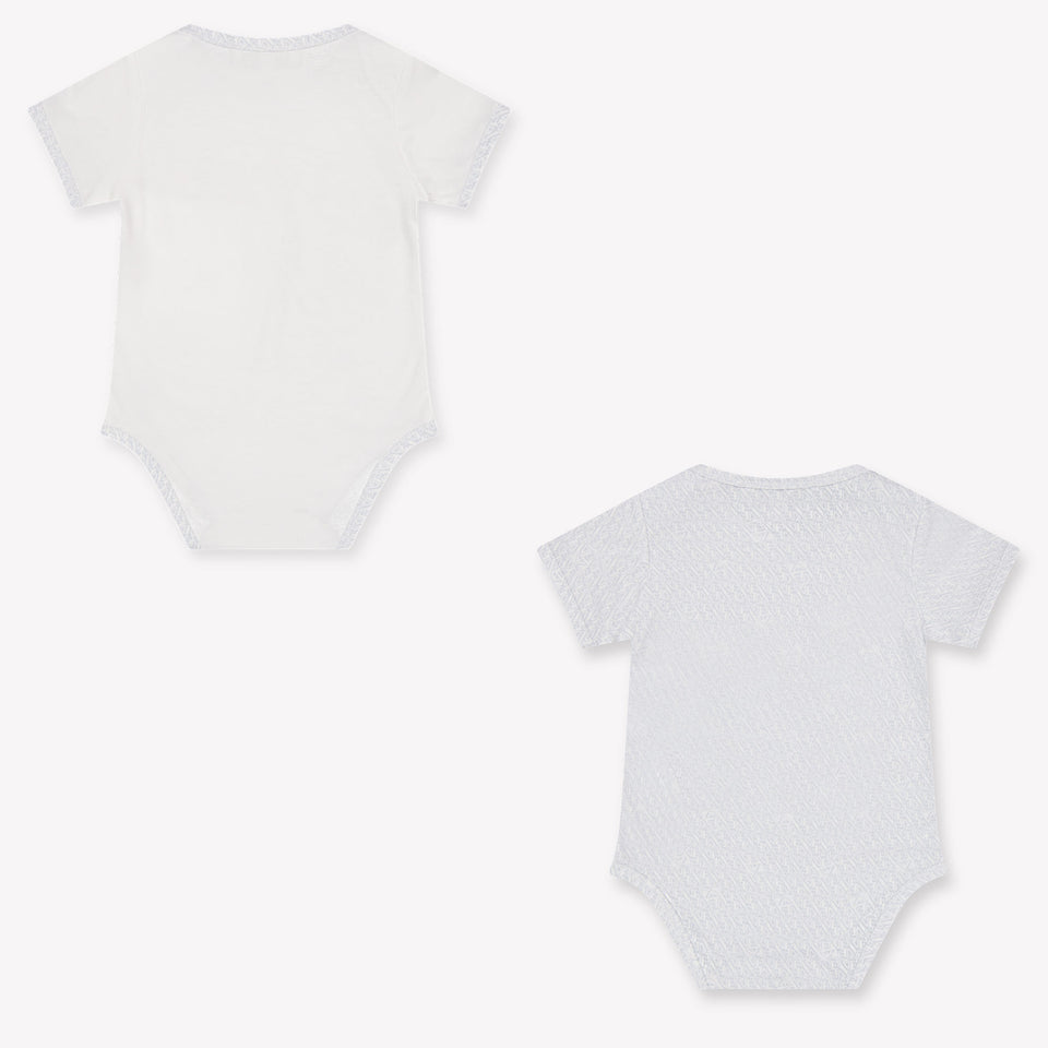Armani Baby Boys Romper In Light Blue