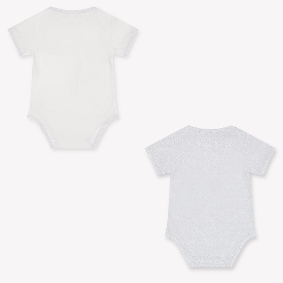 Armani Baby Boys Romper In Light Blue