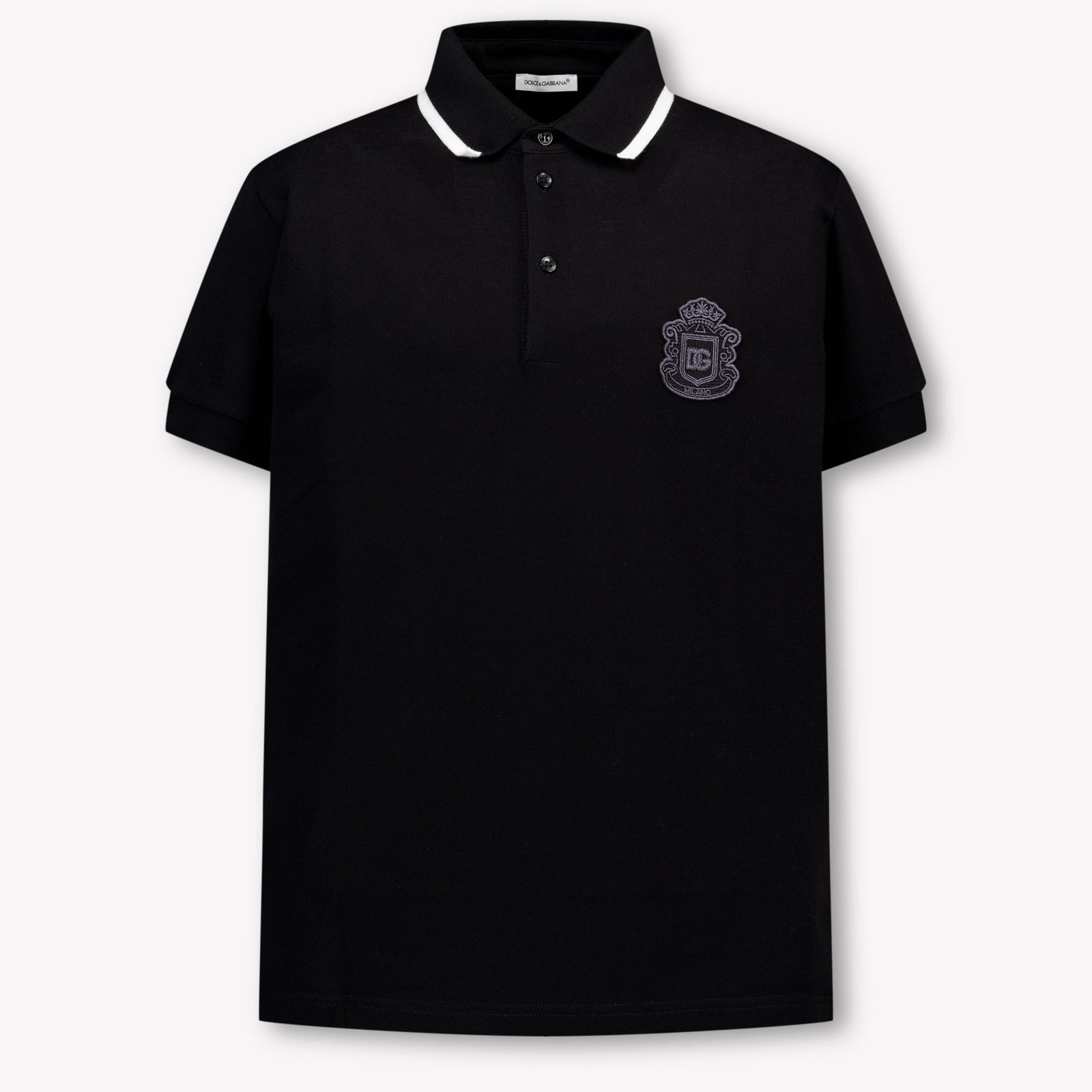Dolce & Gabbana Bambini Ragazzi Polo In Nero