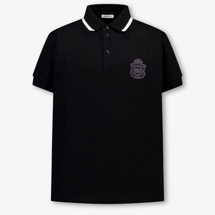 Dolce & Gabbana Enfants Garçons Polo En Noir