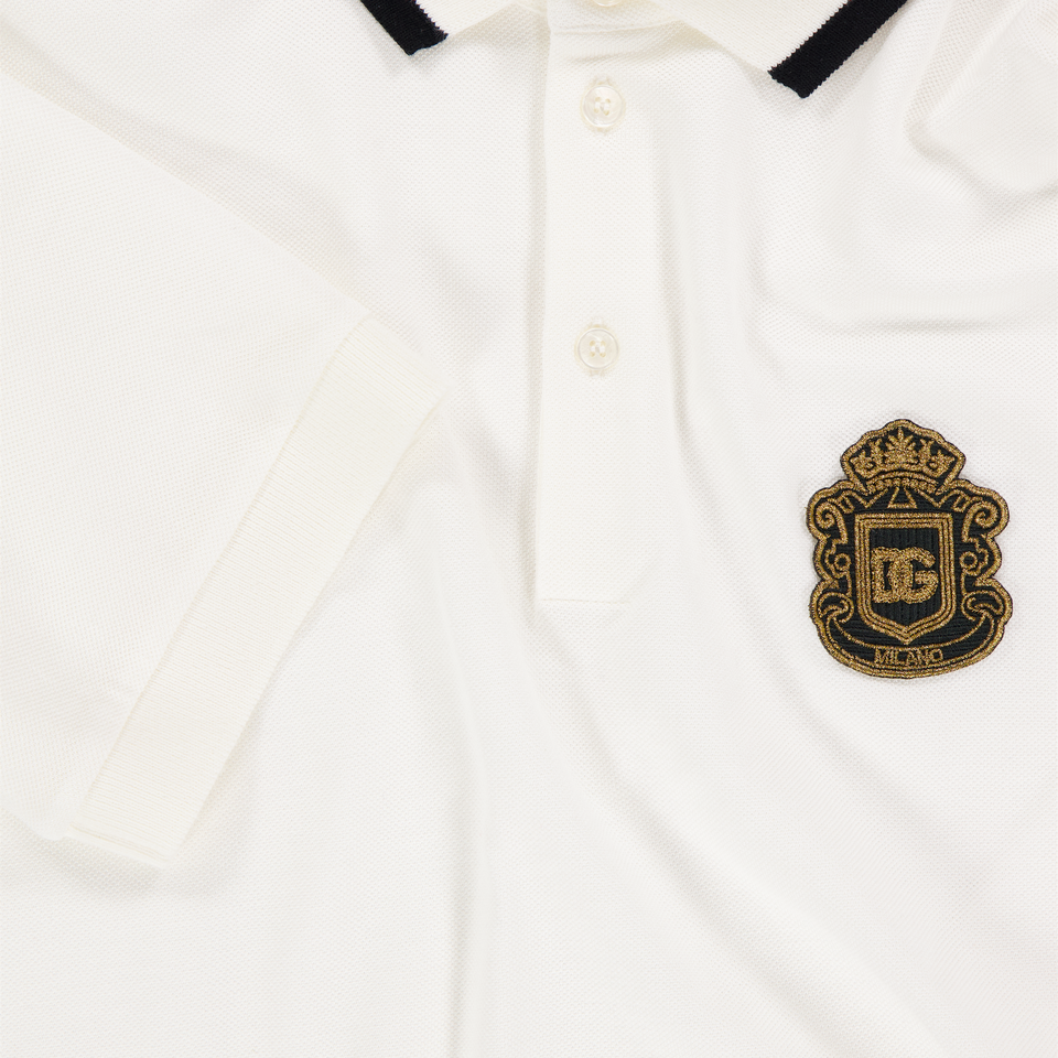 Dolce & Gabbana Kids Boys Polo In White
