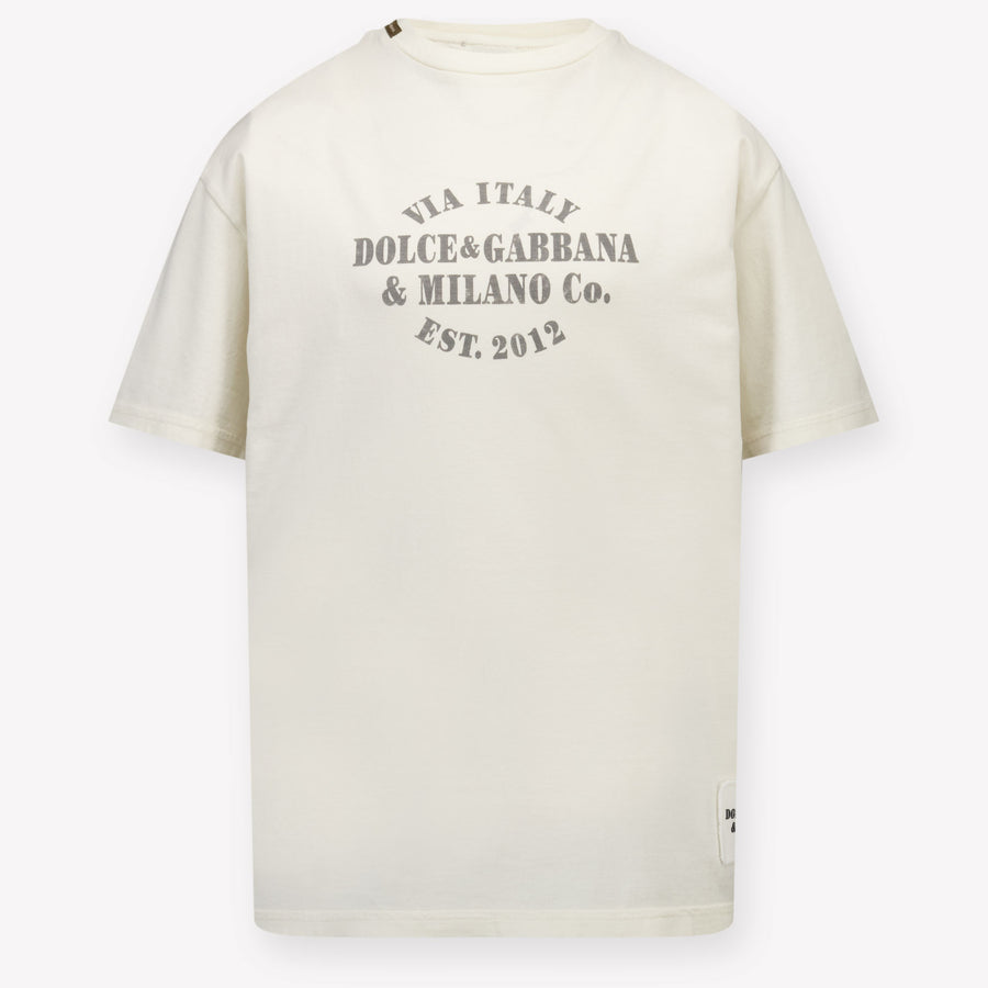 Dolce & Gabbana niños Chicos Camiseta adentro Blanco Roto