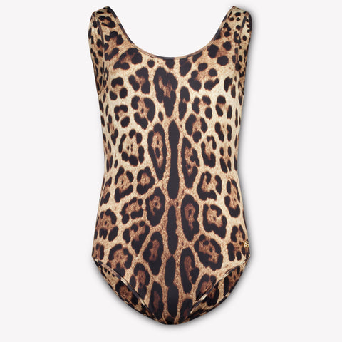 Dolce & Gabbana Kids Girls Swimwear In Panther