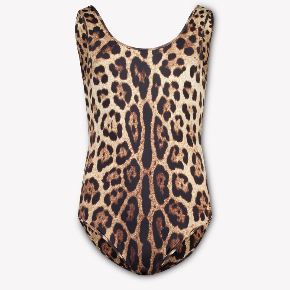 Dolce & Gabbana Kinder Meisjes Zwemkleding In Panter