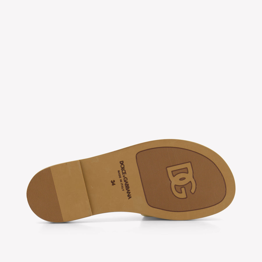 Dolce & Gabbana Filles Pantoufles Or