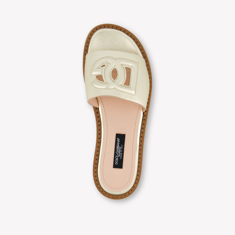 Dolce & Gabbana Filles Pantoufles Or
